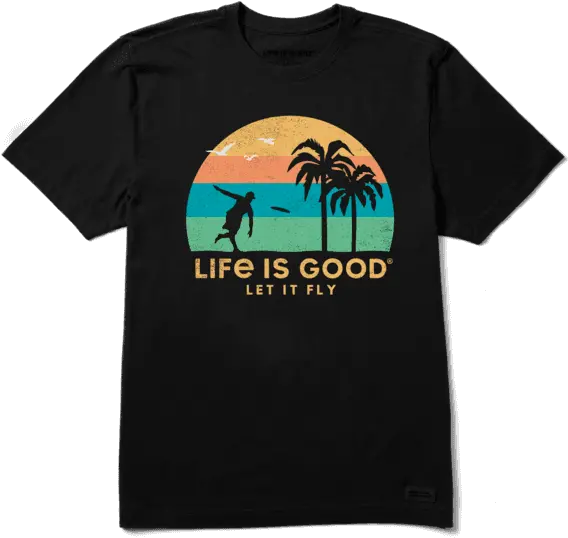 Menu0027s Let It Fly Beach Vista Crusher Tee Life Is Good Men Life Is Good Shirt Png How Do You Change Icon Size On Vista