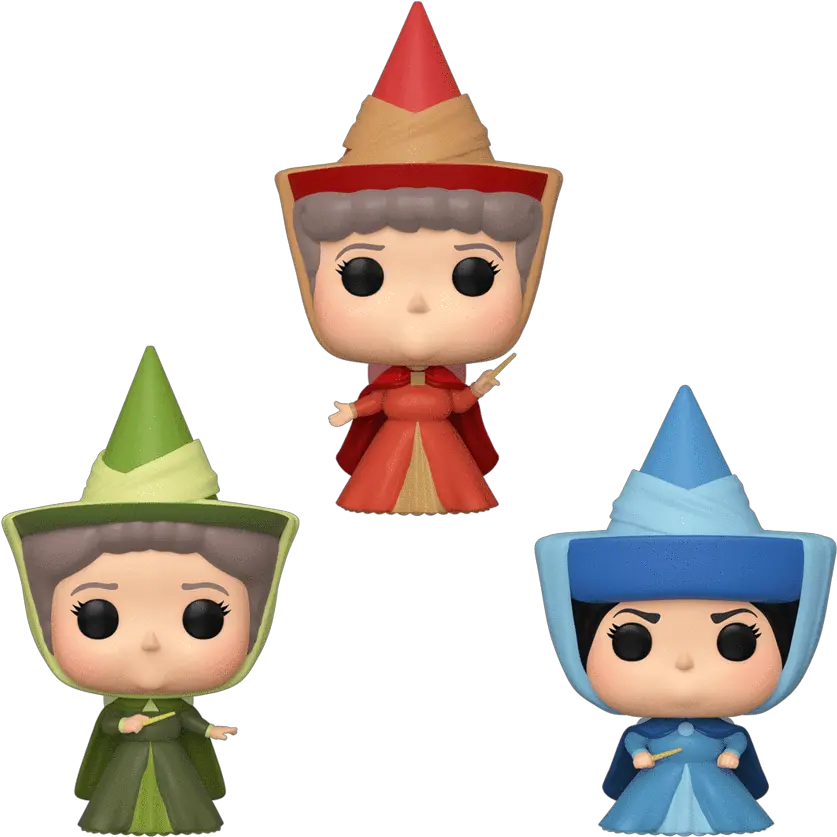 Sleeping Beauty Fairies Pop 3pk Ec20 Rs Funko Pop Disney Sleeping Beauty Png Sleeping Beauty Png