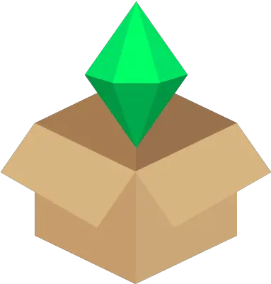 Cardboard Box With A Plumbob Emerging Sim File Share Png Plumbob Png