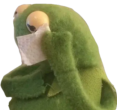 Kermit Kermitmeme Kermitthefrog Cries Sad Reacc Png Kermit Transparent