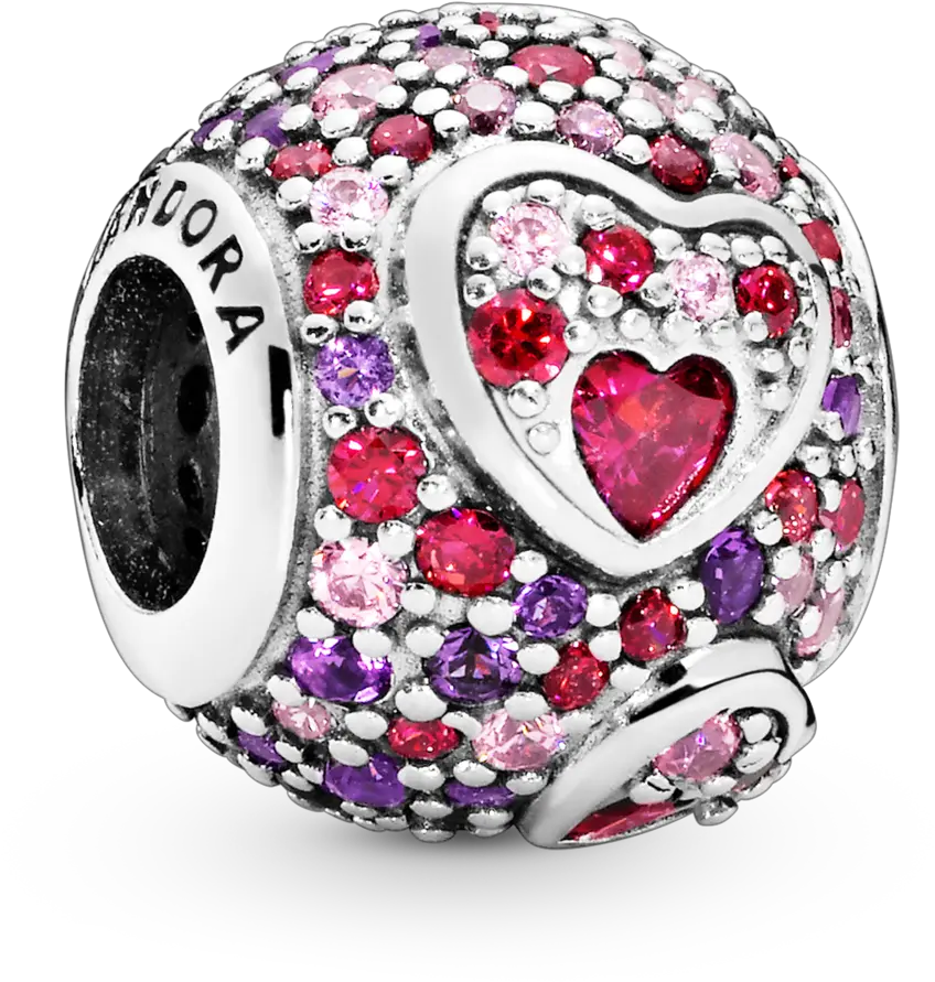 Asymmetrical Hearts Pavé Charm Pandora Hk Asymmetric Hearts Of Love Pandora Png Bling Png