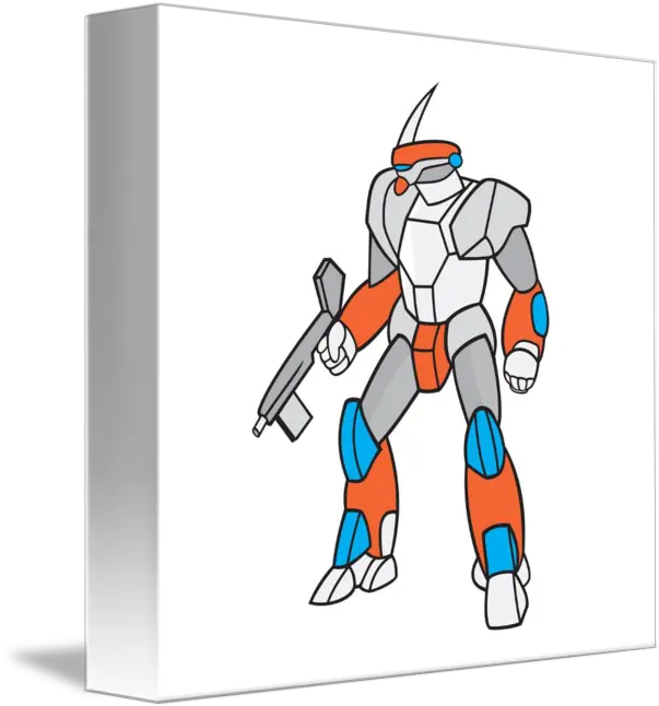 Mecha Robot Holding Ray Gun Isolated By Aloysius Patrimonio Cartoon Png Ray Gun Png