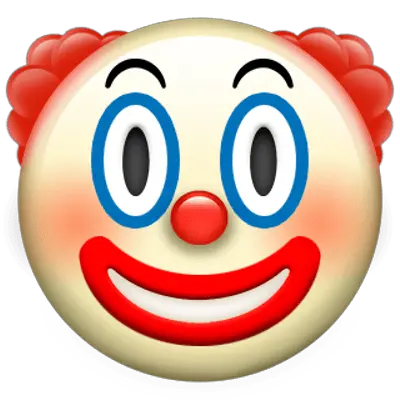 Download Apple Fan Emoji Transparent Png Clown Emoji Png Clown Emoji Png Shocked Emoji Transparent