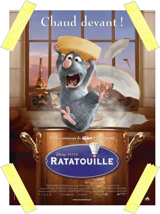 Ratatouille Official Movie Poster Ratatouille French Poster Png Ratatouille Png