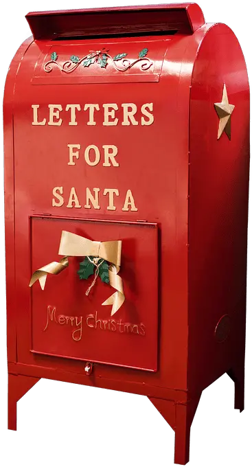 Santa Claus Mailbox Transparent Png Letters To Santa Metal Mailbox Mailbox Transparent