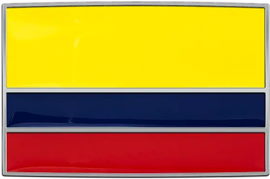 Colombia Flag Buckle Horizontal Png Colombia Flag Png