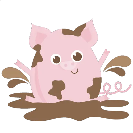 Pig In Mud Svg Files For Scrapbooking Pig In Mud Transparent Png Mud Png