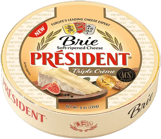 Président Triple Crème Brie Round Président President Triple Cream Brie Png Cheese Wheel Icon