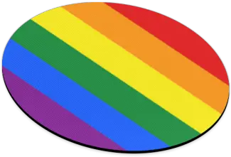 Gay Pride Rainbow Flag Stripes Round Mousepad Id D346016 Dot Png Gay Flag Icon