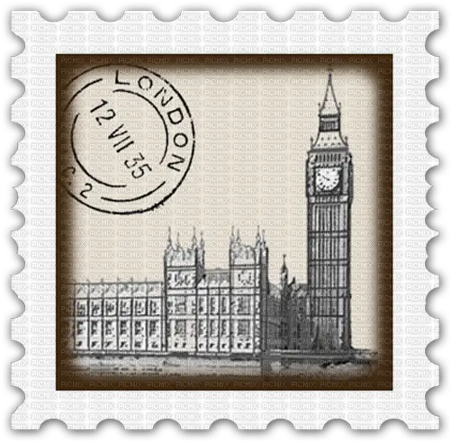 Post Stamp Bb2 London Postage Bigben Picmix London Postcard Stamp Png Clock Tower Icon