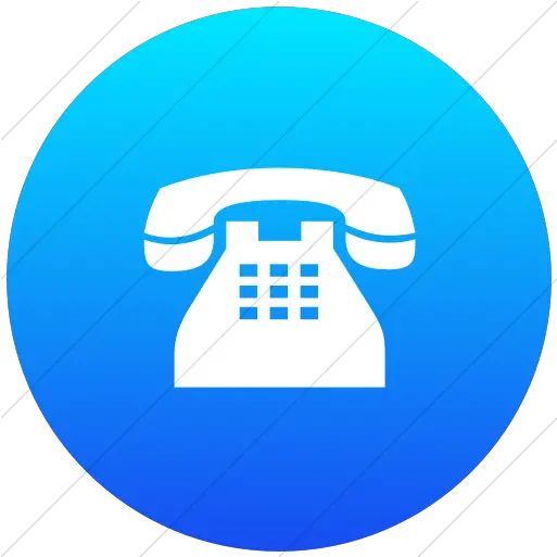 Flat Circle White Telephone Png Telephone Icon Blue