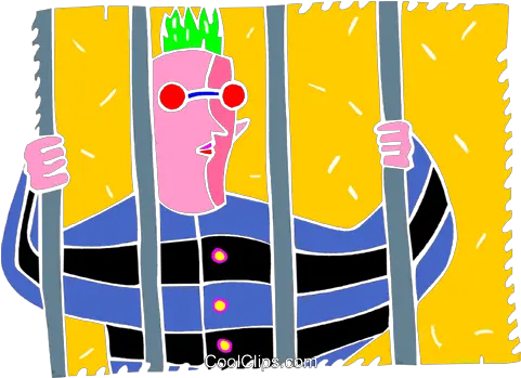 Prisoner Behind Bars Royalty Free Vector Clip Art Clip Art Png Prison Bars Png