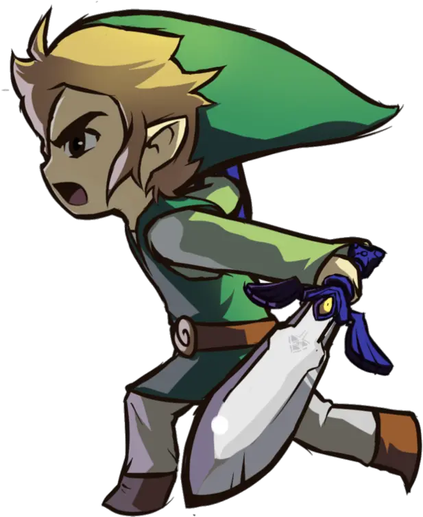 Wind Waker Link Side View Clipart Link Running Png Toon Link Icon
