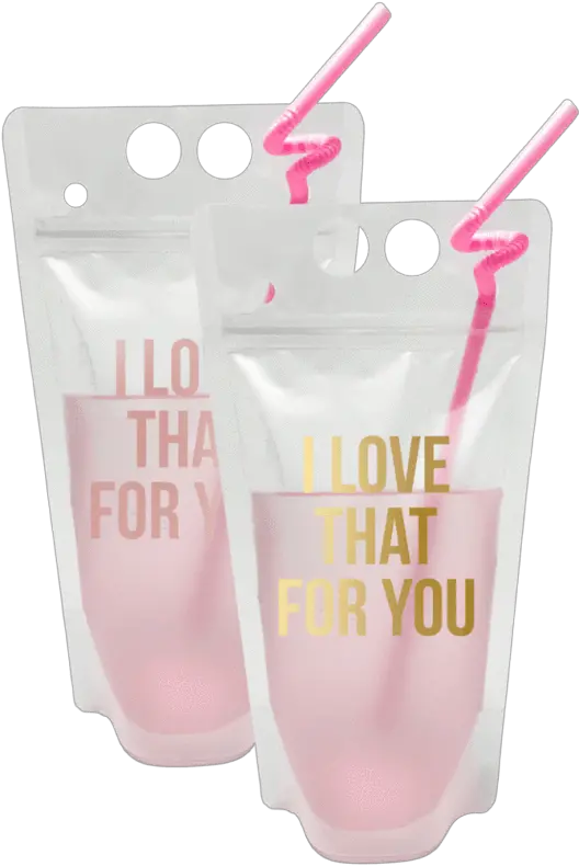 I Love That For You Party Pouch Pint Glass Png Neon Icon Straws
