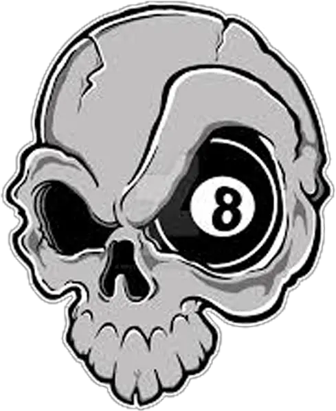 Eight Ball Skull Tote Bag 8 Ball In Skull Png 16 X`16 Pixel Skull Icon