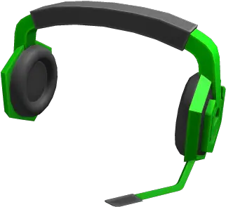 Green Gaming Headset Roblox Portable Png Gaming Headset Png