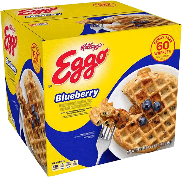 Kelloggu0027s Eggo Blueberry Waffles 60 Ct U2022 Thirstyrun Eggo Blueberry Waffles Png Waffles Png