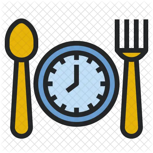 Eat Routine Icon Of Colored Outline Clock With Question Mark Png Eat Png