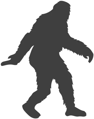 Bigfoot Moving Creature Folklore Black Transparent Png Sasquatch Prints Moving Png