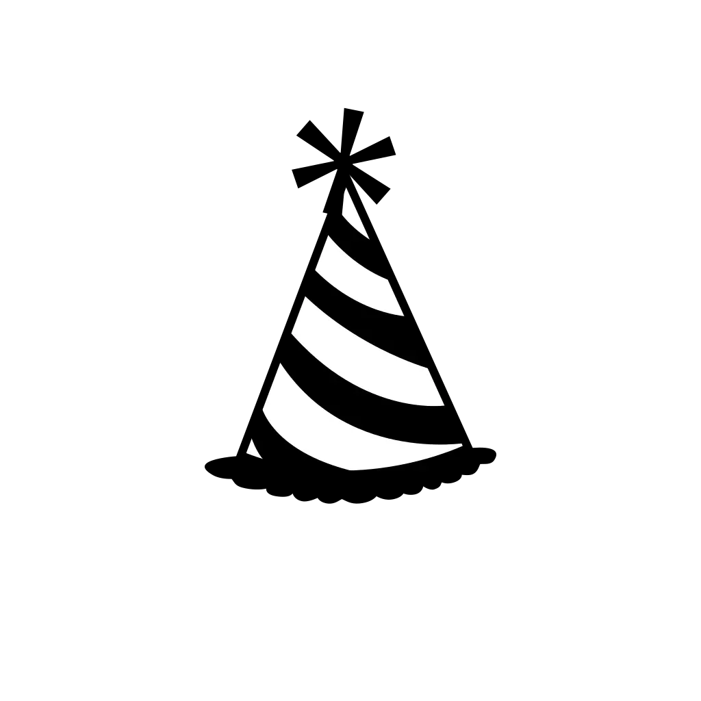 Party Hat Birthday Birthday Hat Clipart Black And White Png Birthday Hats Png png