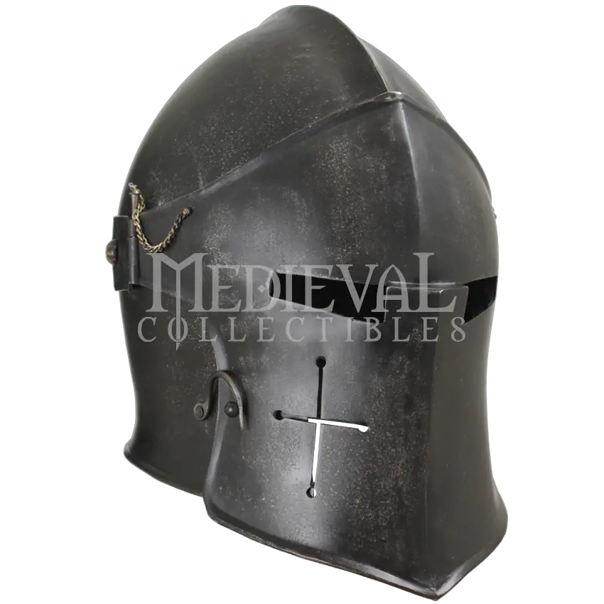 Epic Dark Visored Barbuta Helmet Barbute Helmet Png Knight Helmet Png