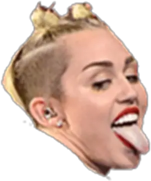 Miley Cyrus Tounge Out Happy Thanksgiving To Everybody Png Miley Cyrus Png