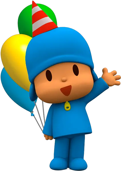 Pocoyo Holding Balloons Transparent Png Pocoyo Png Pocoyo Png