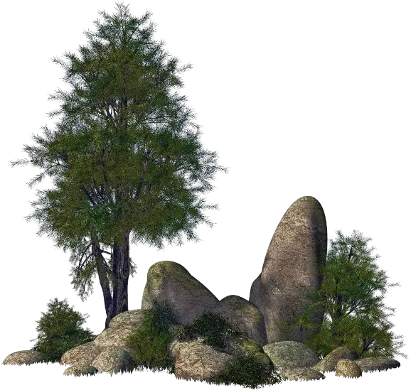 Download Ftestickers Landscape Trees Nature Png Rocks Png