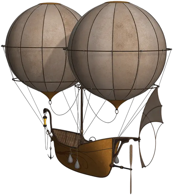 Fantasy Boat Hot Air Balloon Transparent Png Stickpng Fantasy Hot Air Balloon Boat Clipart Png
