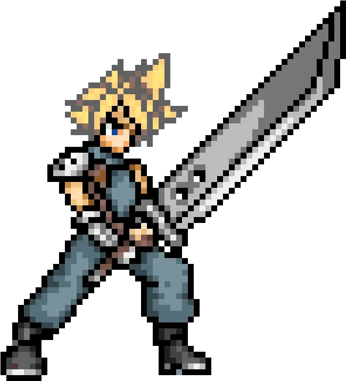 Pixilart Cloud Strife By Jmart Sprites De Cloud Strife Png Cloud Strife Transparent png