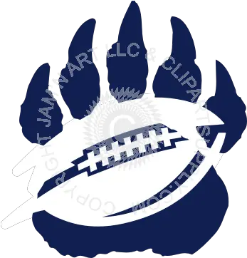 Bear Football Paw Print Wadsworth City School District Png Paw Print Logo
