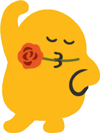 Emoji With Rose Sticker The Blobs Live On Rose Dancing Gif De Emoji Blob Png Dancing Animated Icon