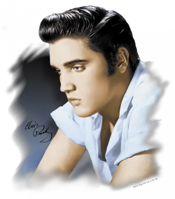 Elvis Presley Png Transparent Images Elvis Presley In Blue Shirt Elvis Presley Png