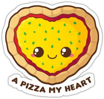 Pai Kawaii Pizza Stickers Png Kawaii Heart Png