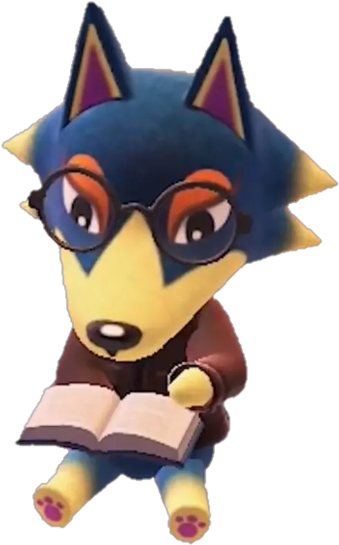 Wolfgangreadingabookpng Animal Crossing New Horizons Wolfgang Wolf Animal Crossing Animal Crossing Transparent