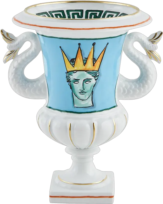 Mediceo Vase With Mermaid Tails Sea Blue Richard Ginori Trophy Png Mermaid Tails Png
