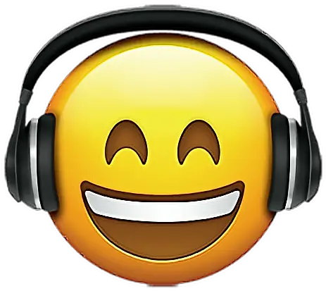 Music Emoji Png Emoji Emojis Emojisticker Headphones Music Emoji With Headphones Headphone Transparent Background