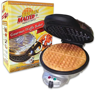 Carbonu0027s Golden Malted Waffle And Pancake Mixes Golden Malted Waffle Maker Png Waffle Transparent