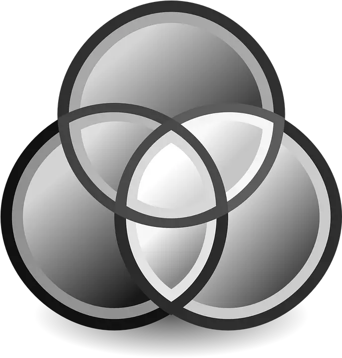 Venn Diagram Set Diagrams Grayscale Icon Png Venn Diagram Png