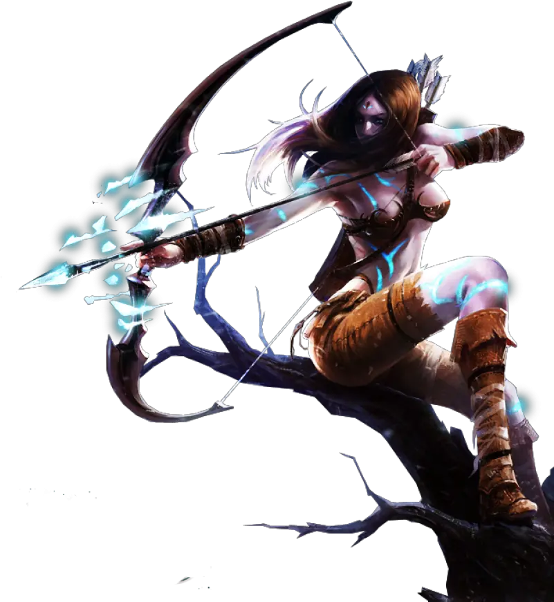 Woad Hunter Ashe Skin Png Image Purepng Free Transparent League Of Legends Ashe Png Hunter Png