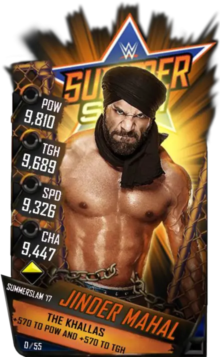 Jinder Mahal Wwe Supercard Beast Dean Ambrose Png Jinder Mahal Png