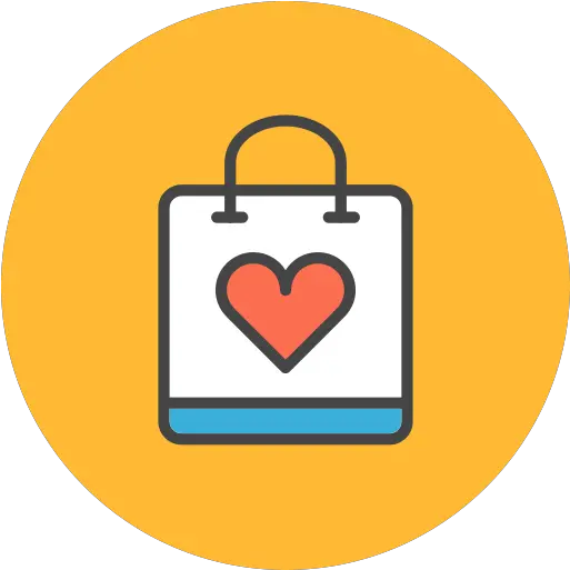 Heart Bag Shopping Free Icon Of Flat Line Ecommerce Beauty Shopping Icon Png Line Icon Heart