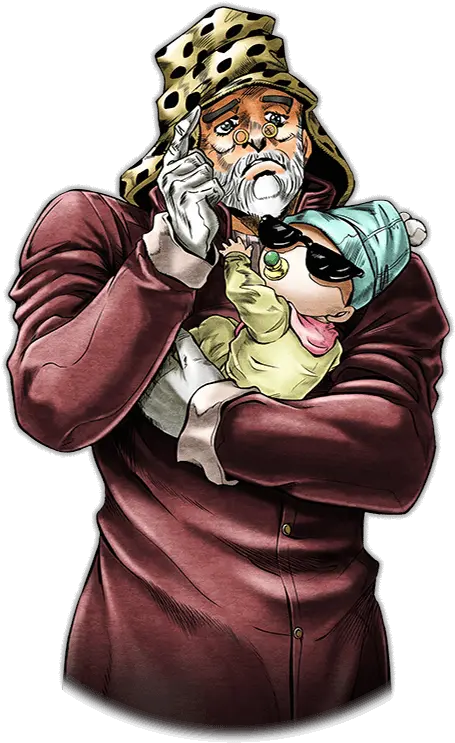 Download Unit Old Joseph And Invisible Baby Old Joseph Old Joseph Joestar Png Joseph Joestar Png