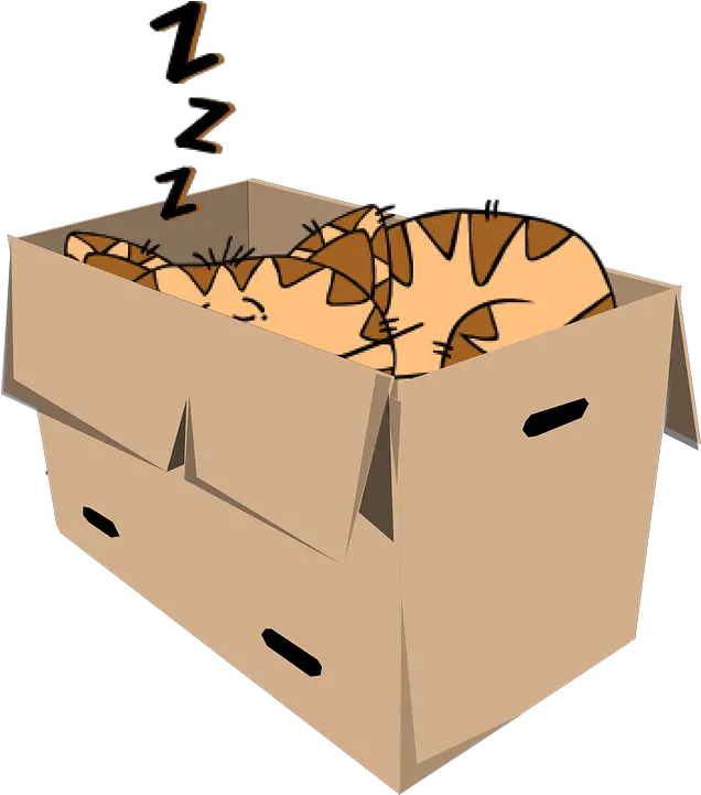 Cat Box Sleep Cartoon Tired Zzz Cu 63005 Png Images Cartoon Cat Zzz Png