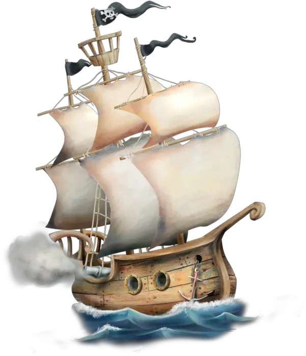 Cartoon Hand Pirate Ship Png Pirate Ship Png