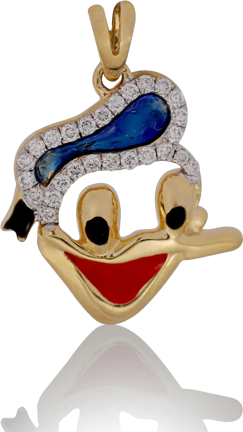 Nac Product Detail Donald Duck Enamel Gold Pendant Donald Duck Pendant Png Donald Duck Transparent