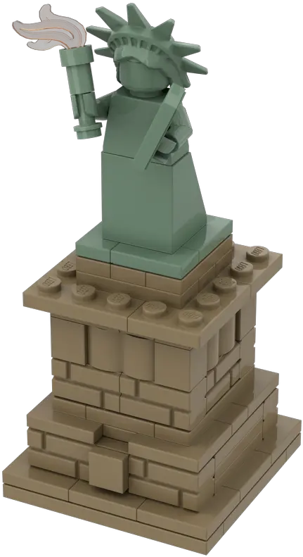Lego Moc 26887 Lady Liberty Pedestal Collectible Lego Statue Of Liberty Instructions Png Statue Of Liberty Transparent