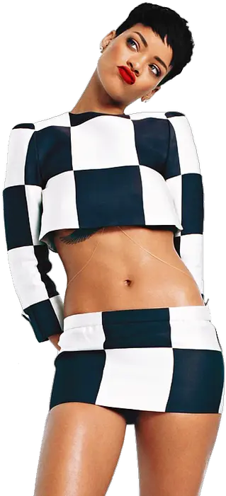 Rihanna Terry Richardson Supreme Mary Quant Mini Skirt 1960s Png Rihanna Transparent Background