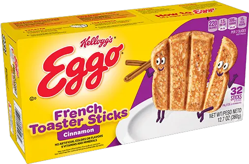 Kelloggu0027s Eggo French Toaster Sticks Cinnamon Eggo Cinnamon Toast Waffles Png French Toast Png