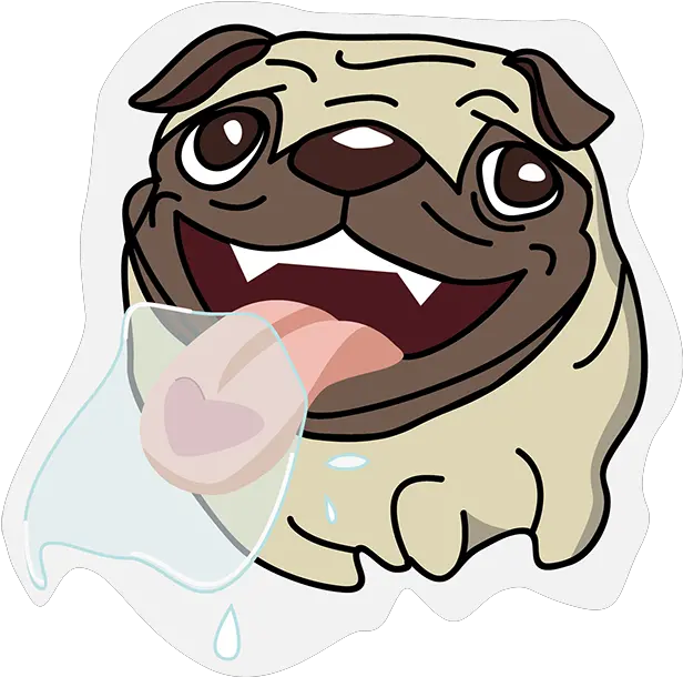 Pug Sticker Messages 10 Pug Clipart Full Size Pug Png Pug Face Png